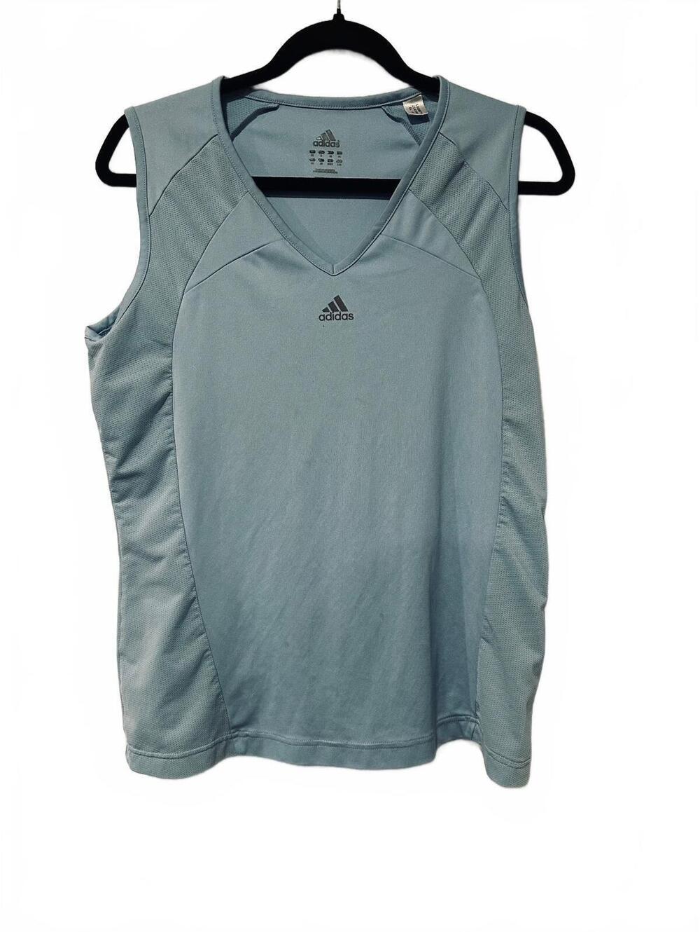 Adidas light blue sleeveless athletic top